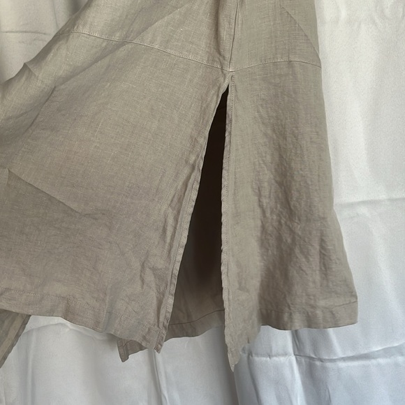 bryn Walker Pira Light tan Beige Linen Sleeveless Oversize Split Side Tank Small - Picture 6 of 7